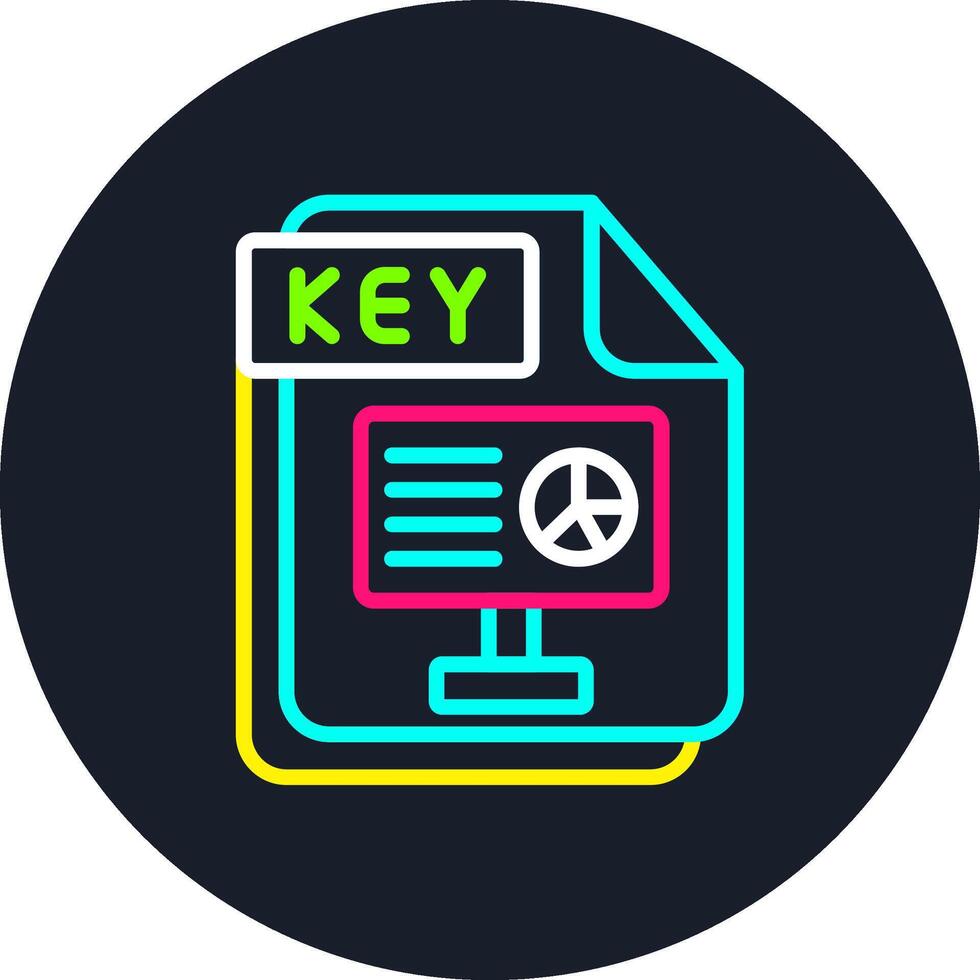 KEY Line Multi Color Design vector