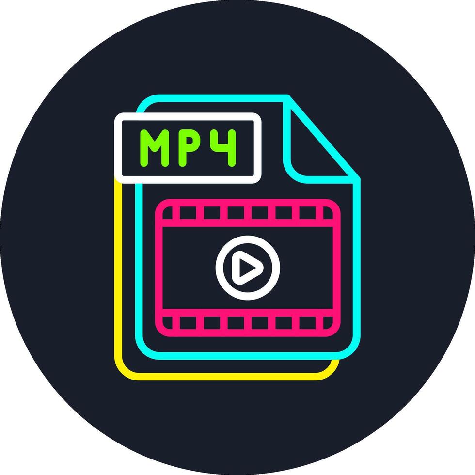 MP4 Line Multi Color Design vector