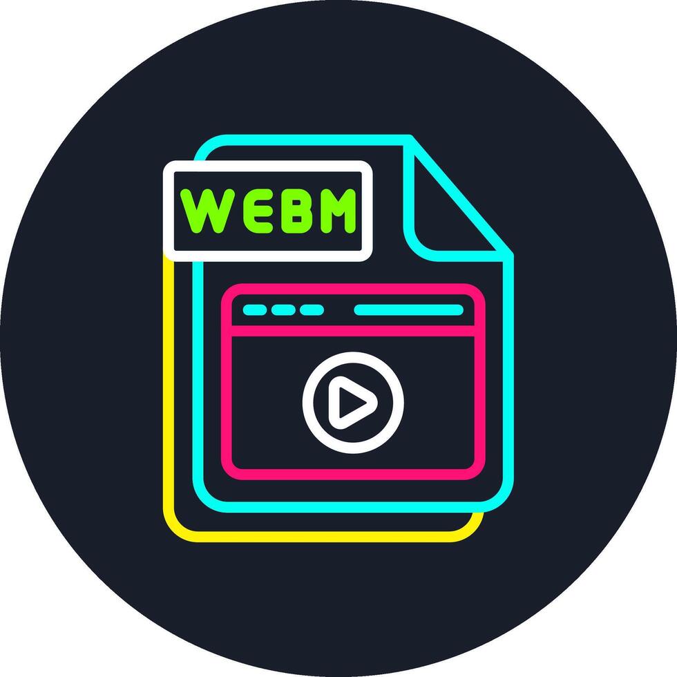 WEBM Line Multi Color Design vector