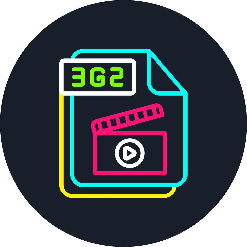3G2 Line Multi Color Design vector