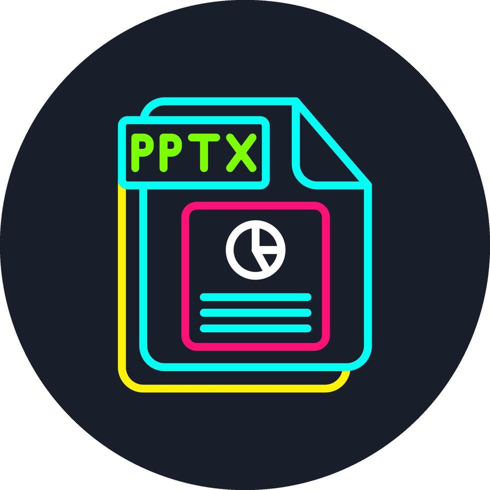 PPTX Line Multi Color Design vector