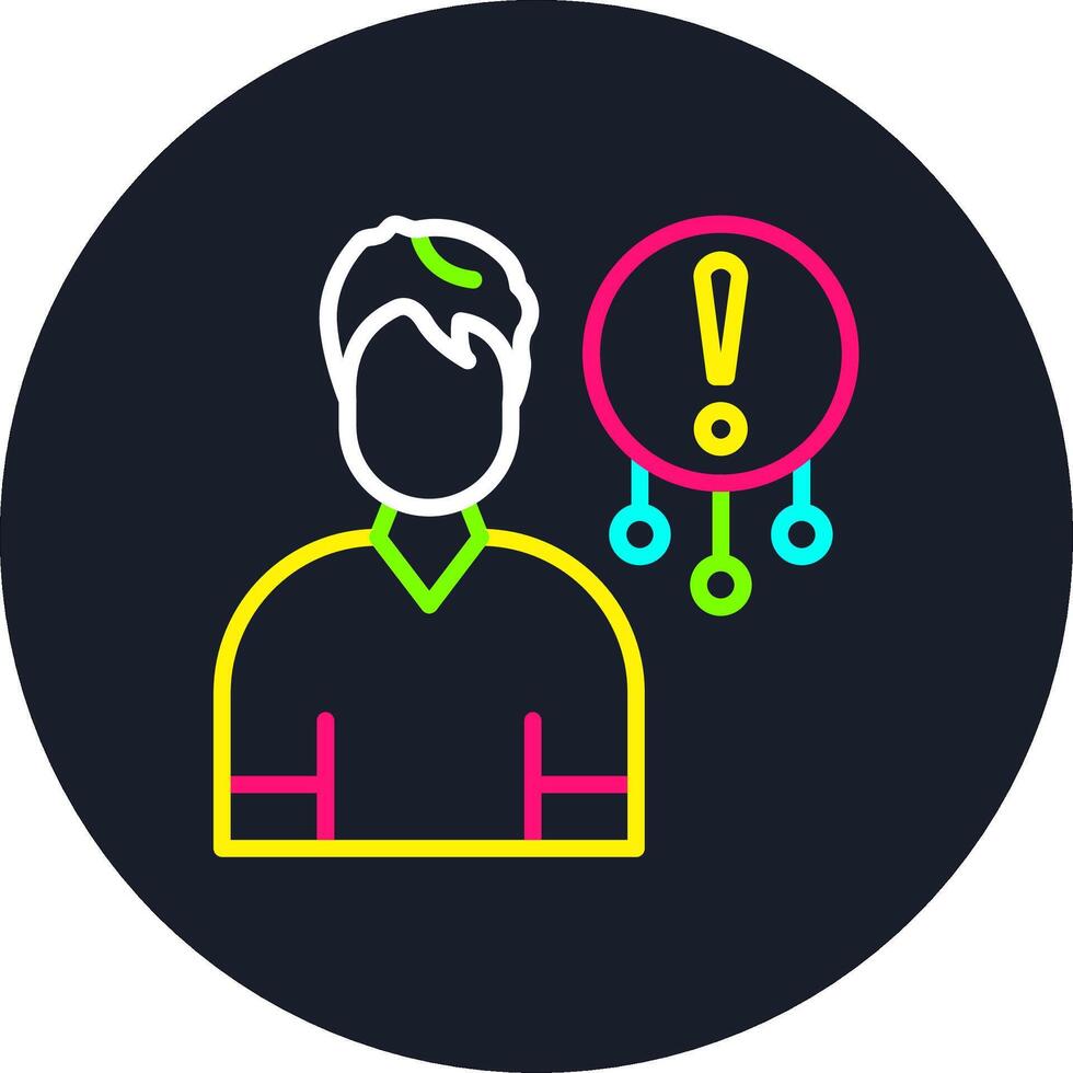 Human Error Line Multi Color Design vector