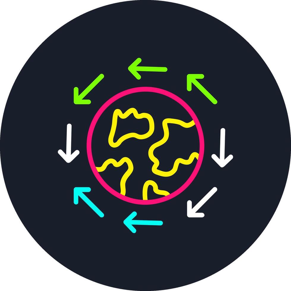 Global direction Line Multi Color Design vector