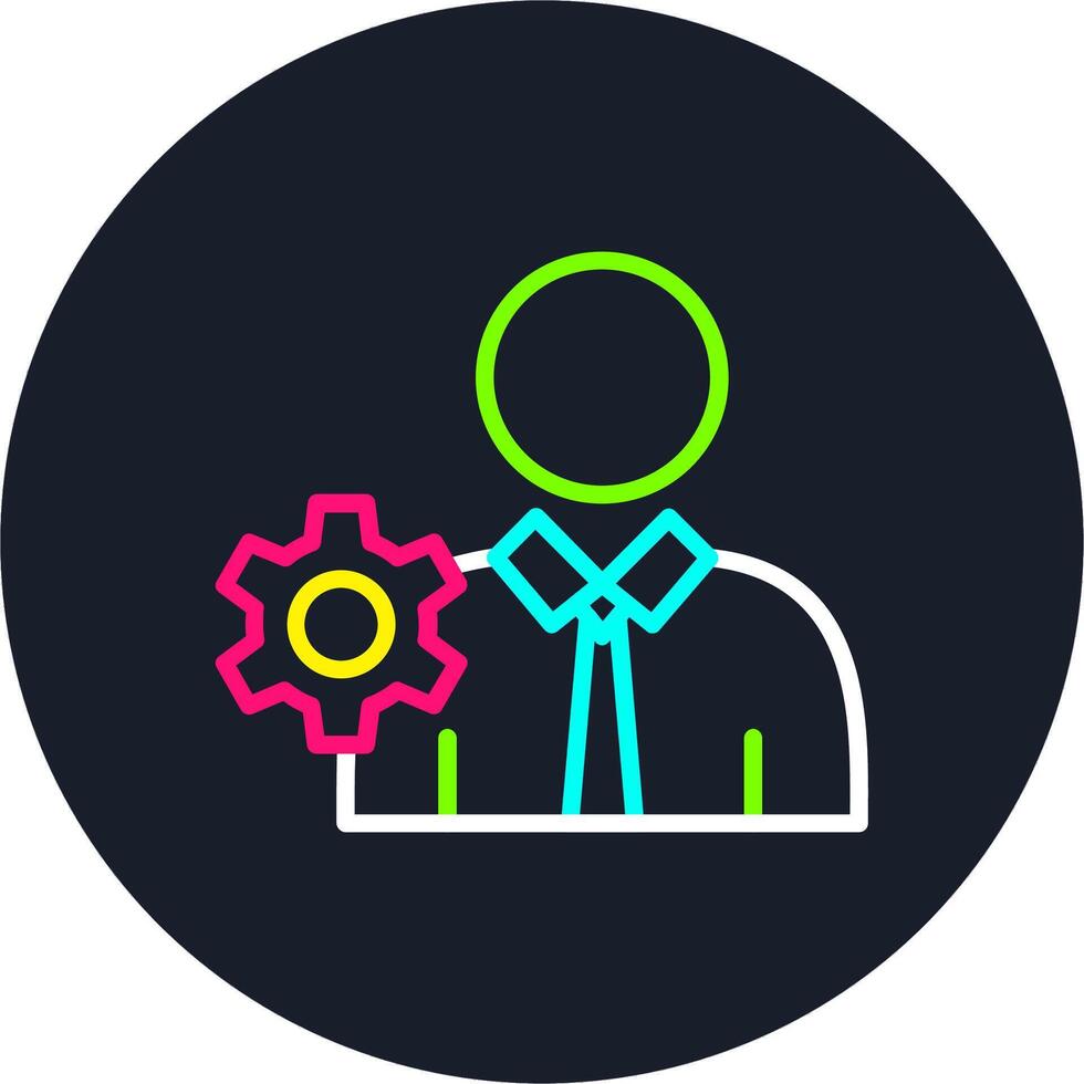 Manager Line Multi Color Design vector