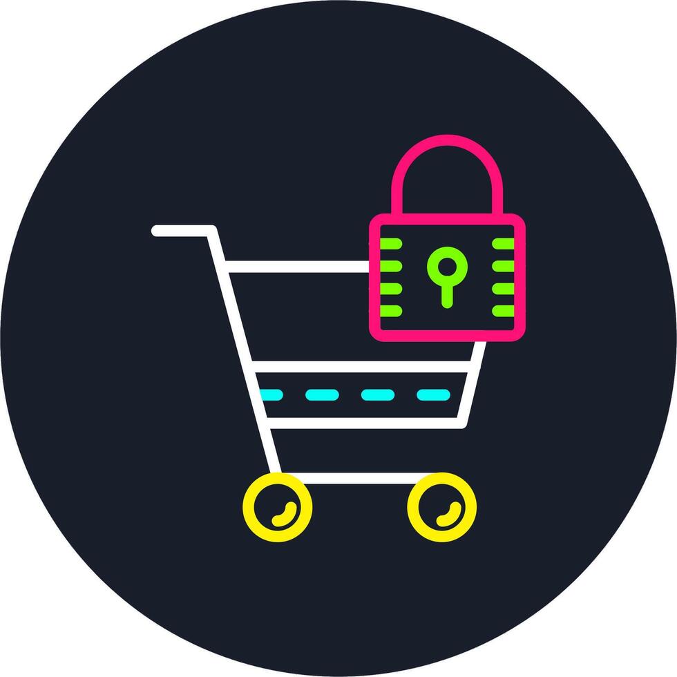Lockout Line Multi Color Design vector