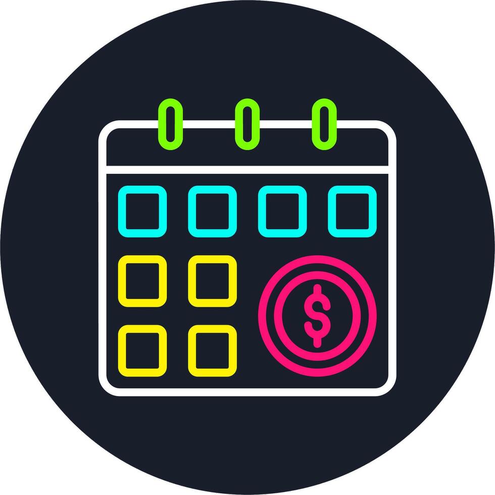 Schedule Line Multi Color Design vector