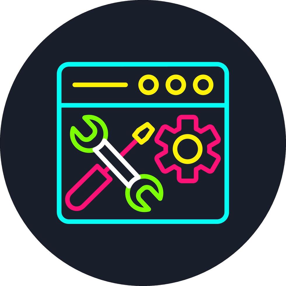 Maintenance Line Multi Color Design vector