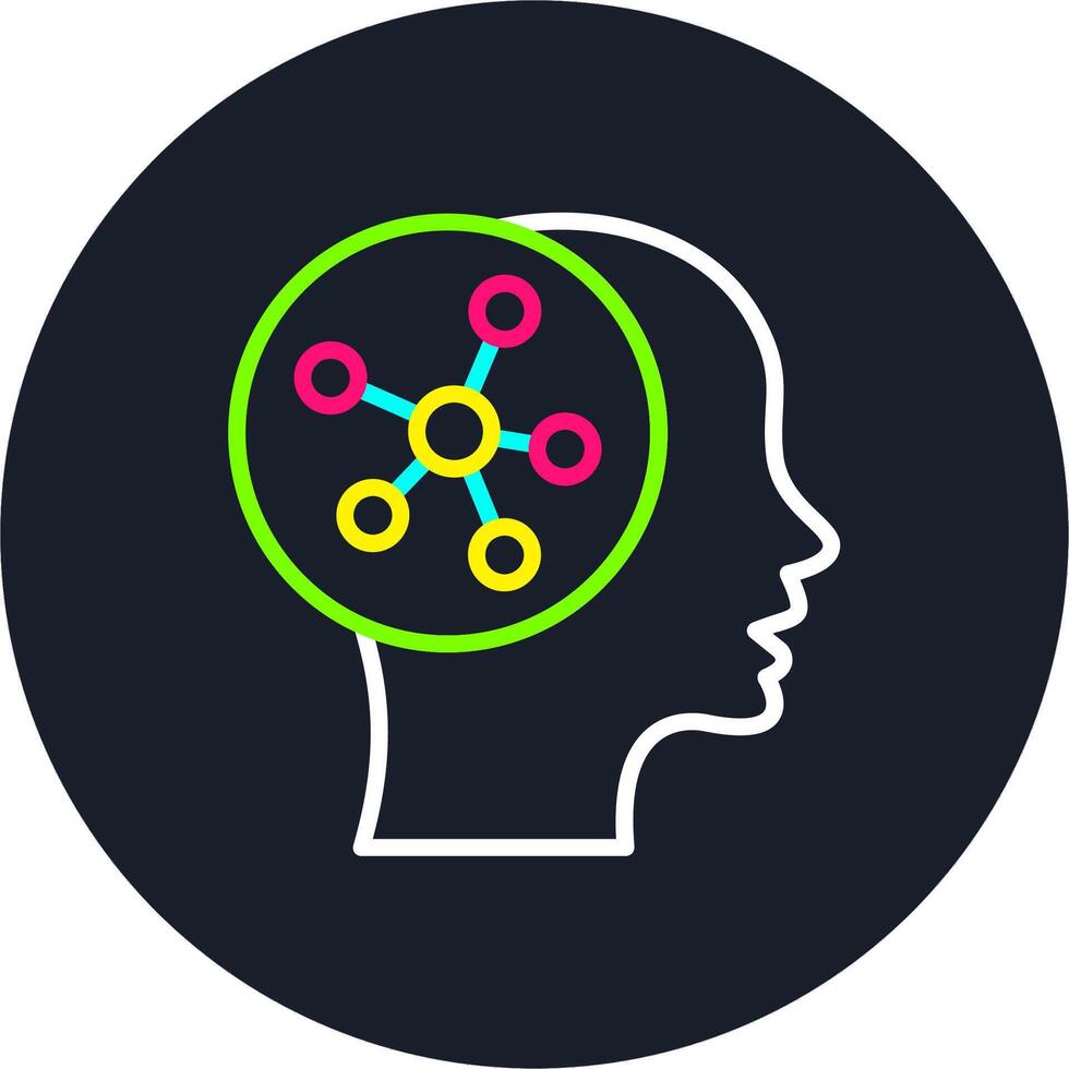 Psychology Line Multi Color Design vector