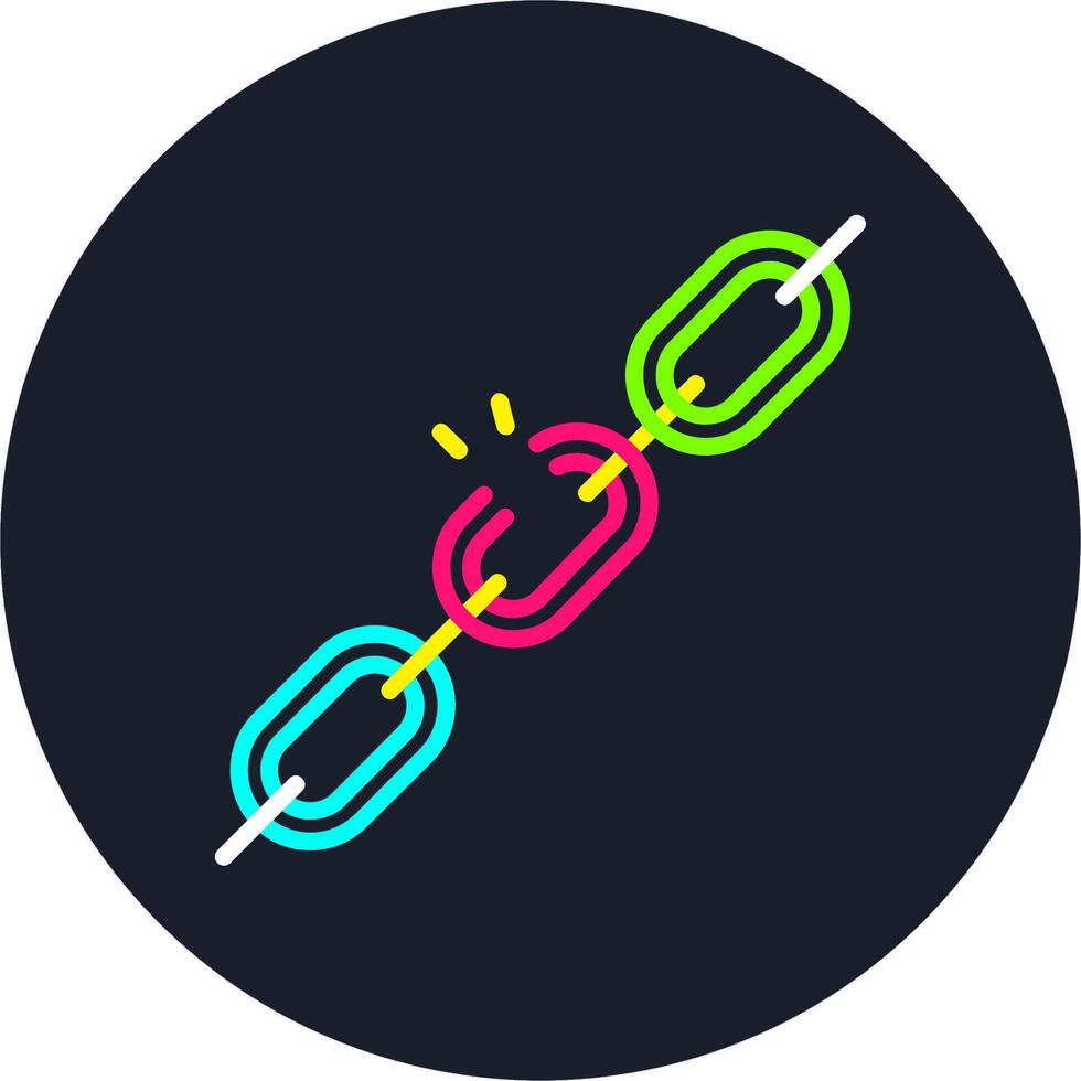 Unchain Line Multi Color Design vector