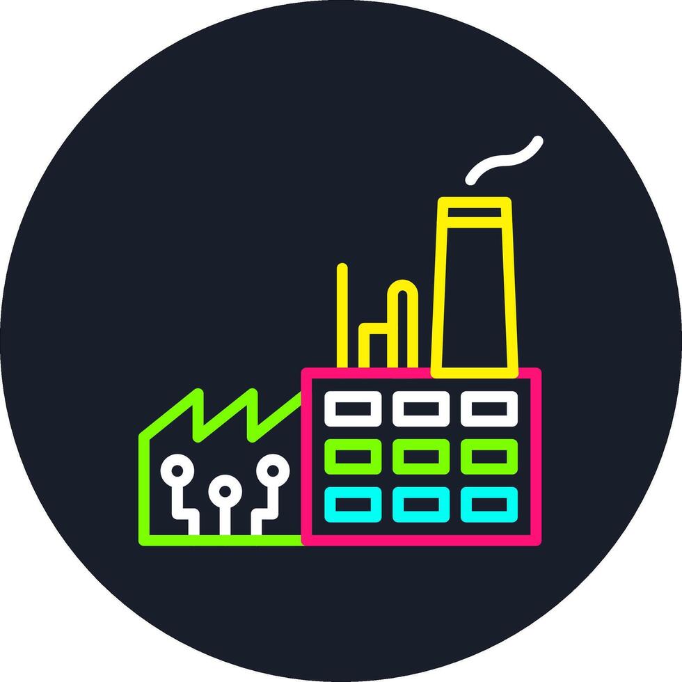 Smart Factory Line Multi Color Design vector