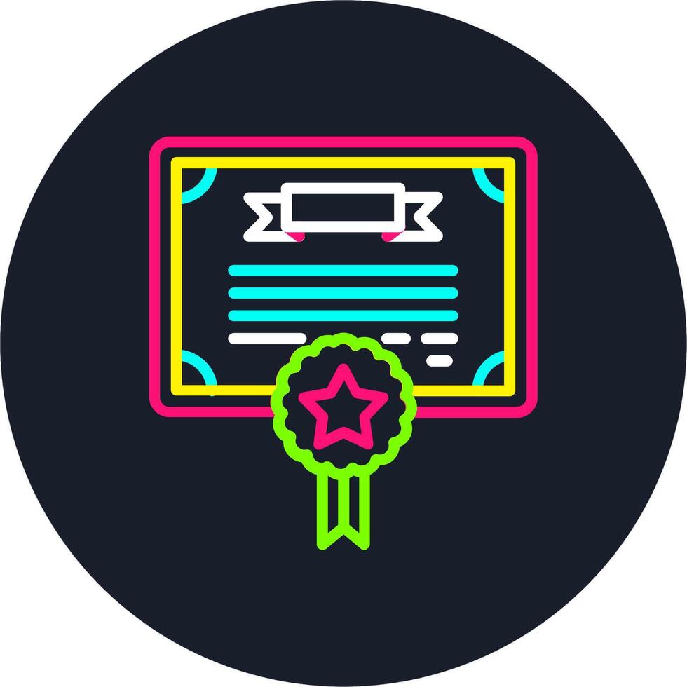 Diploma Line Multi Color Design vector
