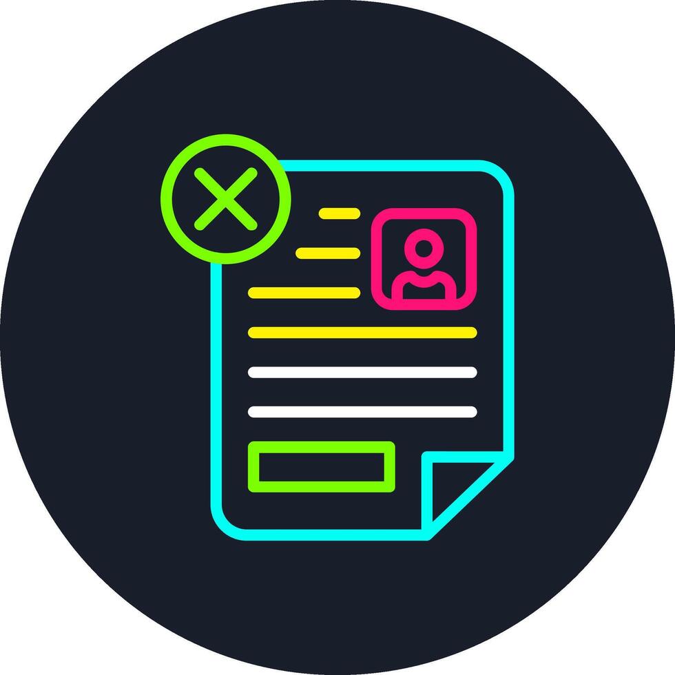 Rejected Line Multi Color Design vector