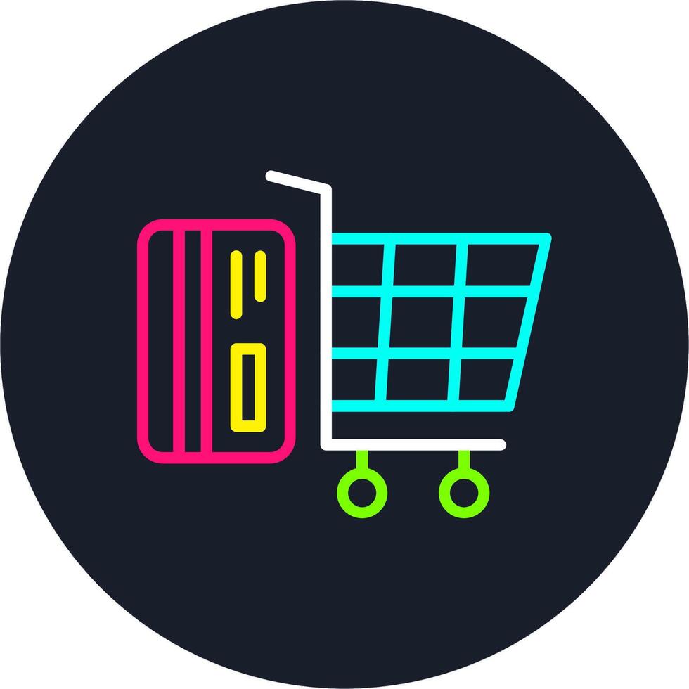 Shopping Line Multi Color Design vector