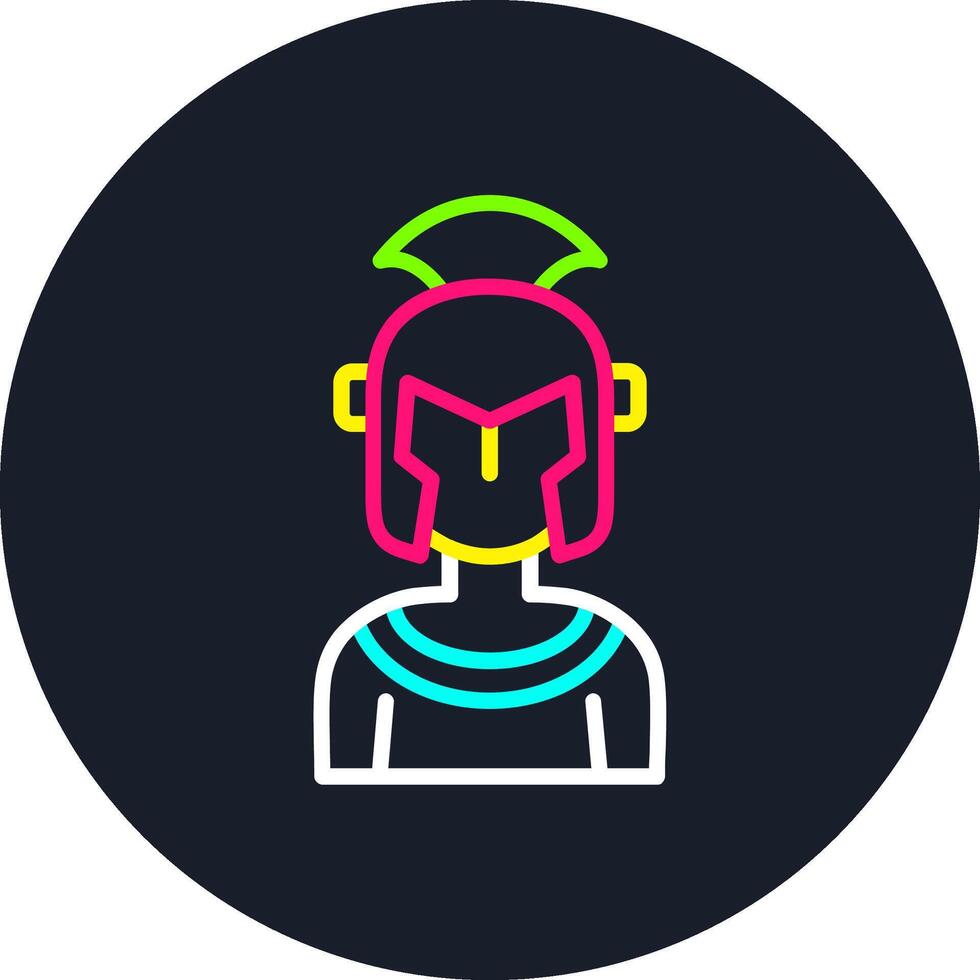 Gladiator Line Multi Color Design vector