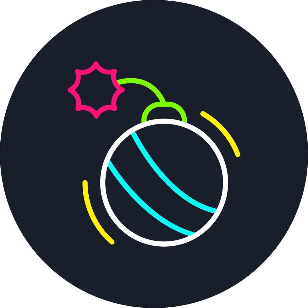 Bomb Line Multi Color Design vector