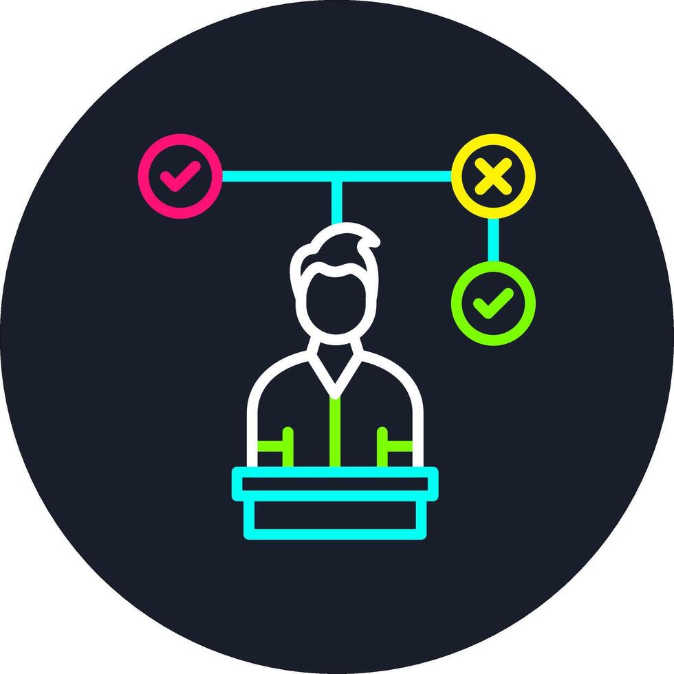 Decision Making Line Multi Color Design vector