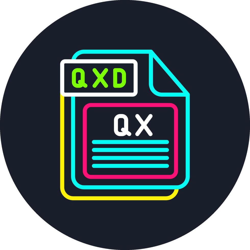 QXD Line Multi Color Design vector
