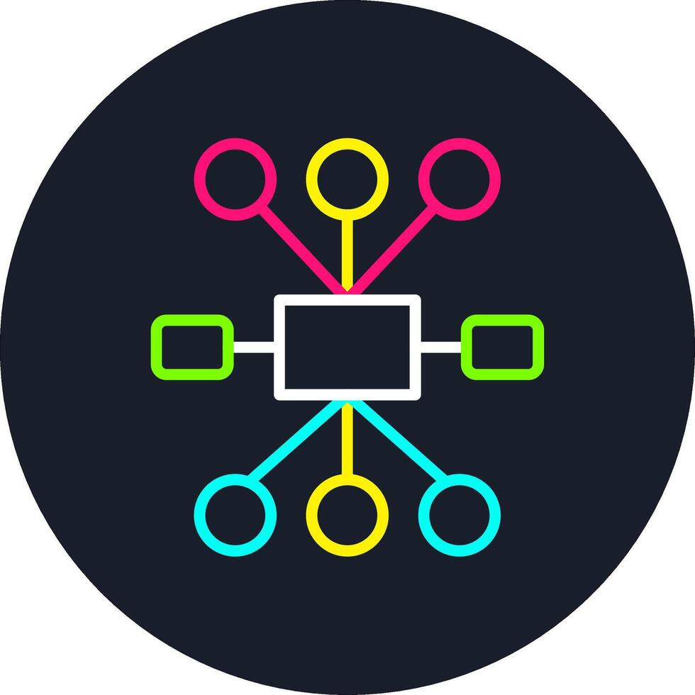 Hierarchy Line Multi Color Design vector