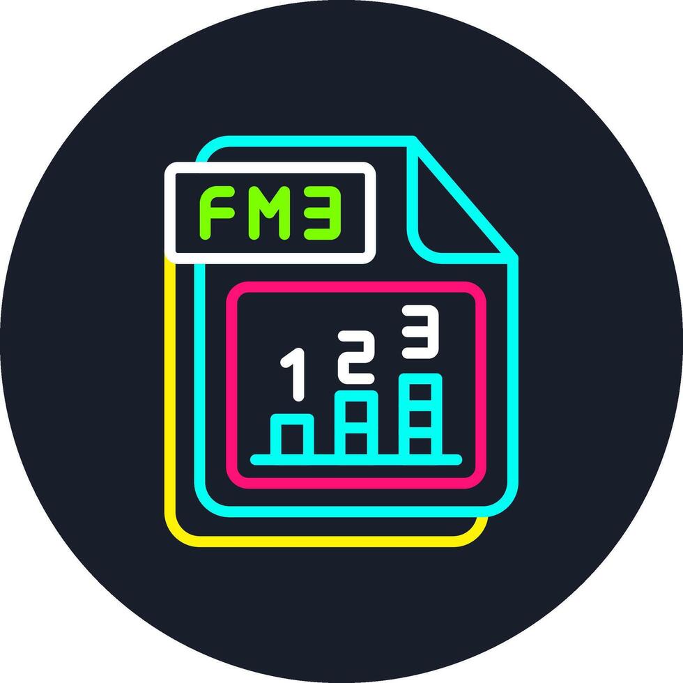 FM3 Line Multi Color Design vector