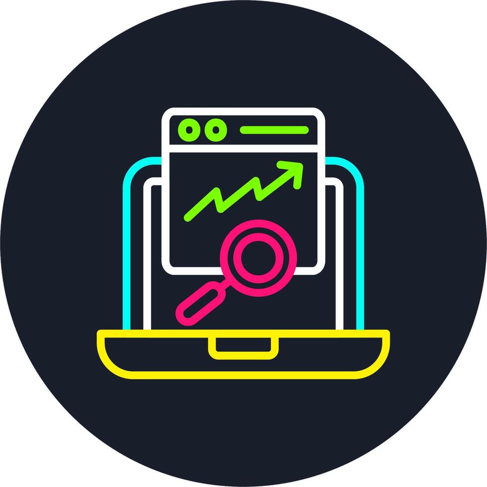 Seo Web Analysis Line Multi Color Design vector