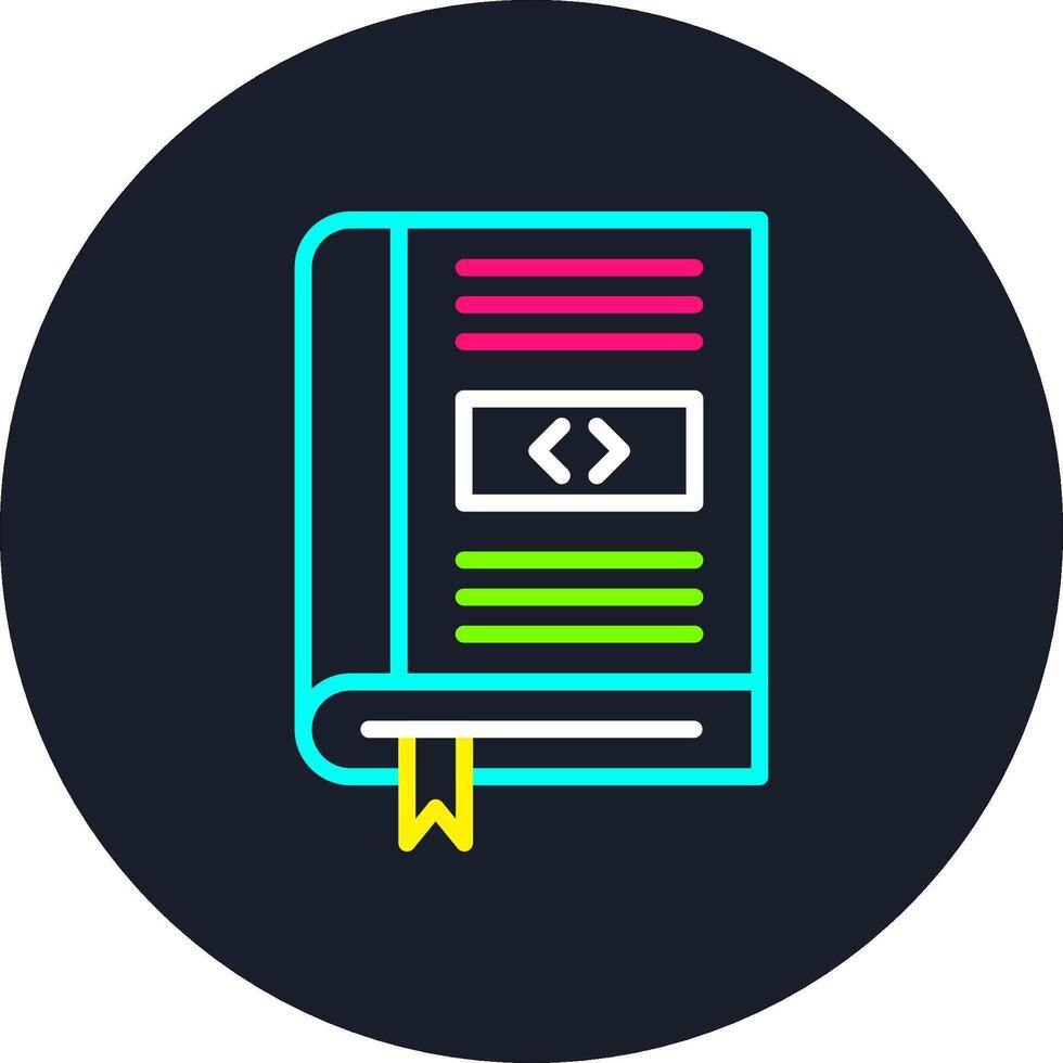 codificación libro línea multi color diseño vector