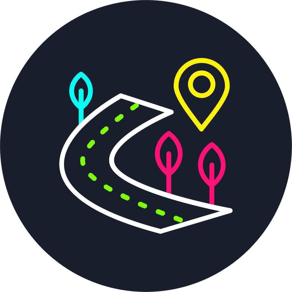 Path Line Multi Color Design vector