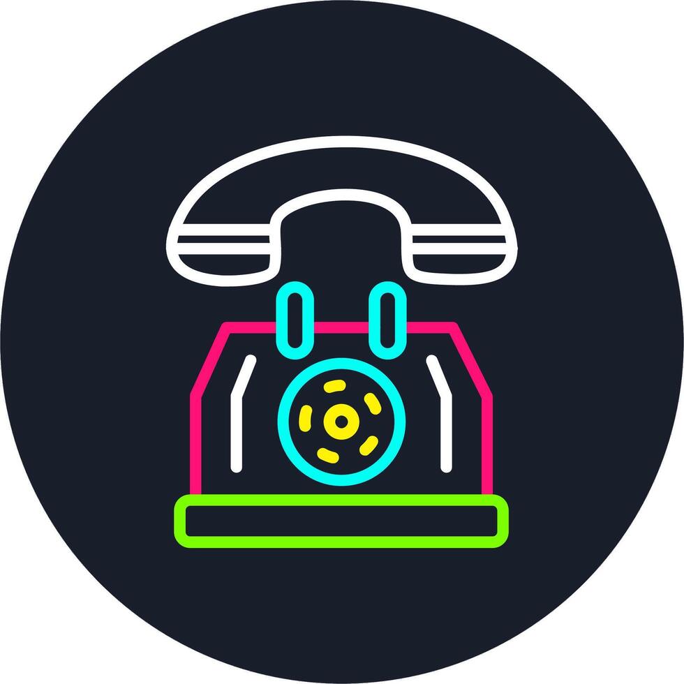 Telephone Line Multi Color Design vector
