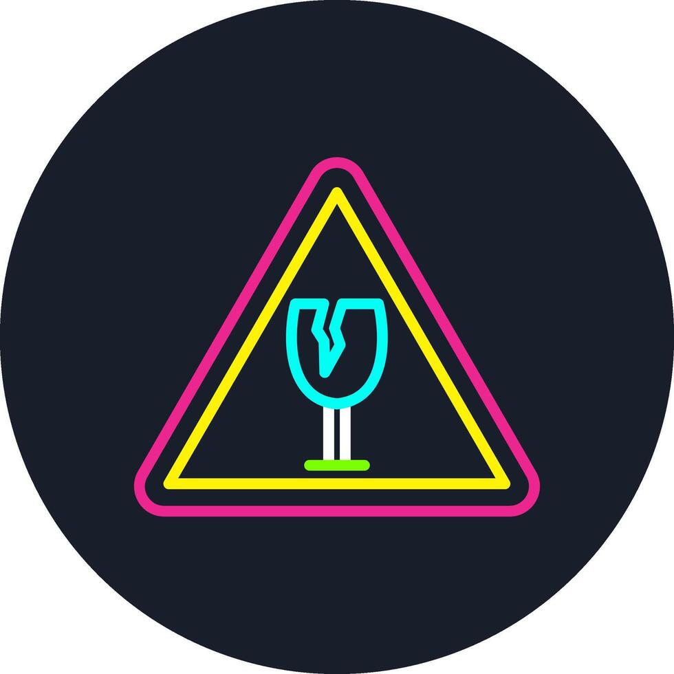 Fragile. Line Multi Color Design vector