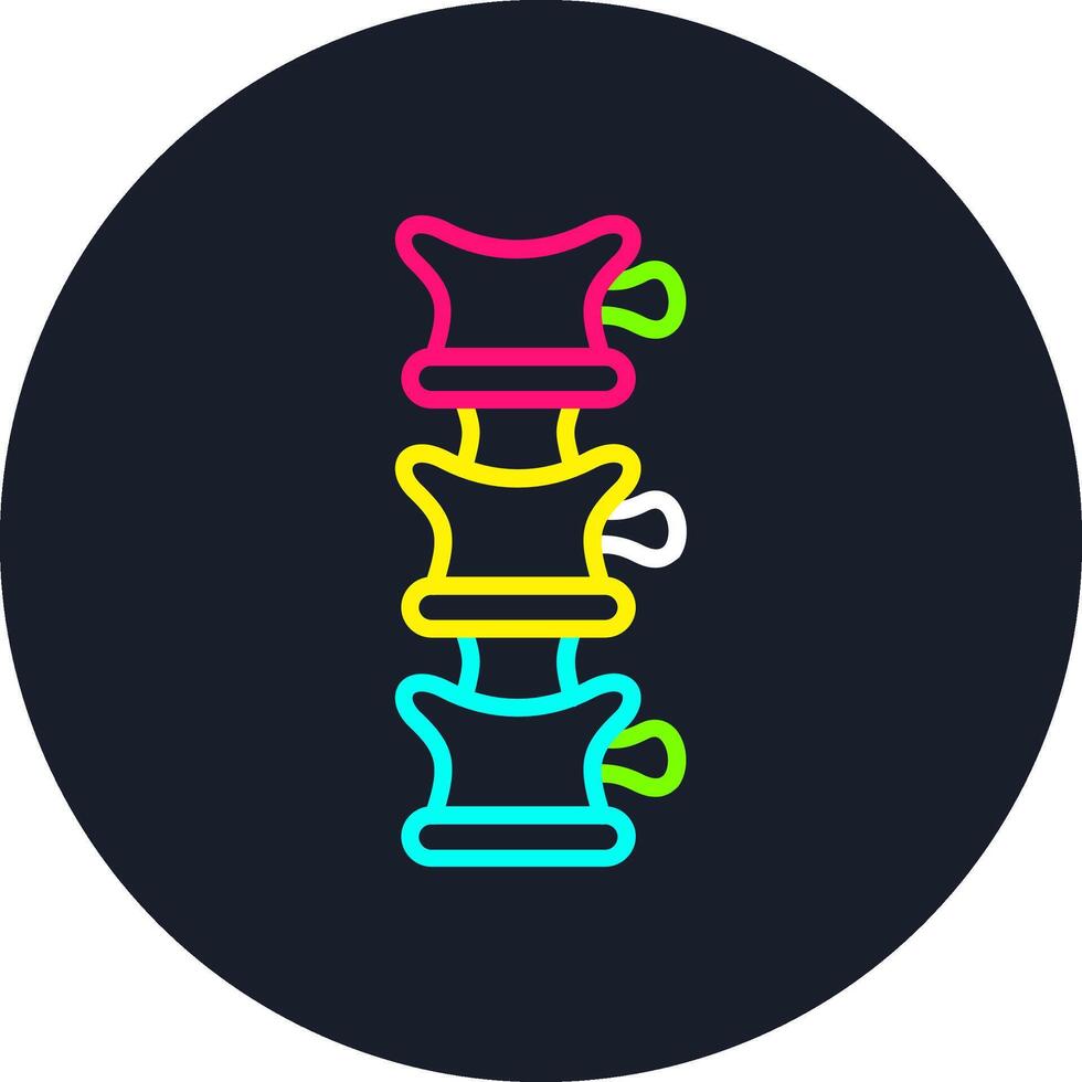 Spine Line Multi Color Design vector