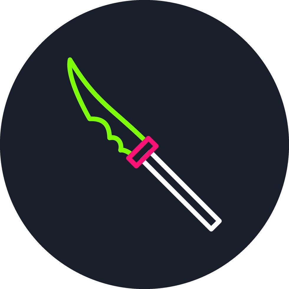 Naginata Line Multi Color Design vector