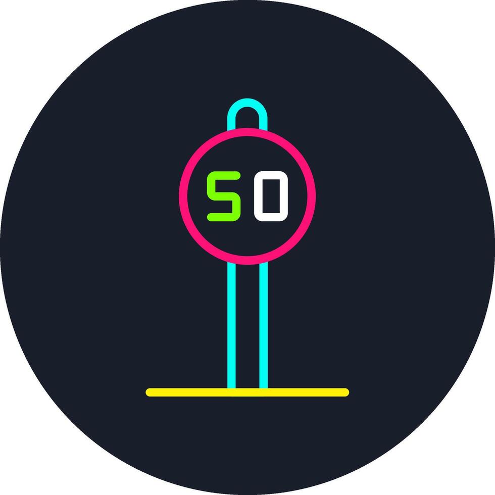Speed Limit Line Multi Color Design vector