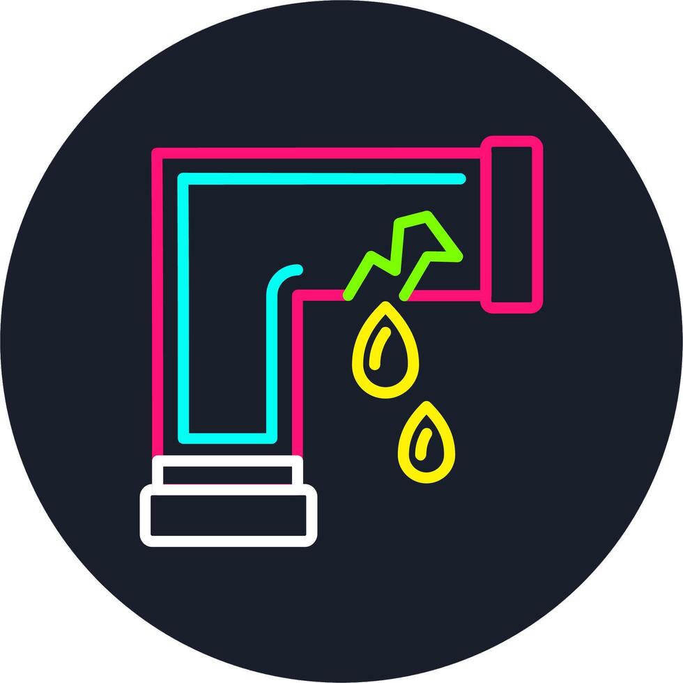 Leaking Line Multi Color Design vector