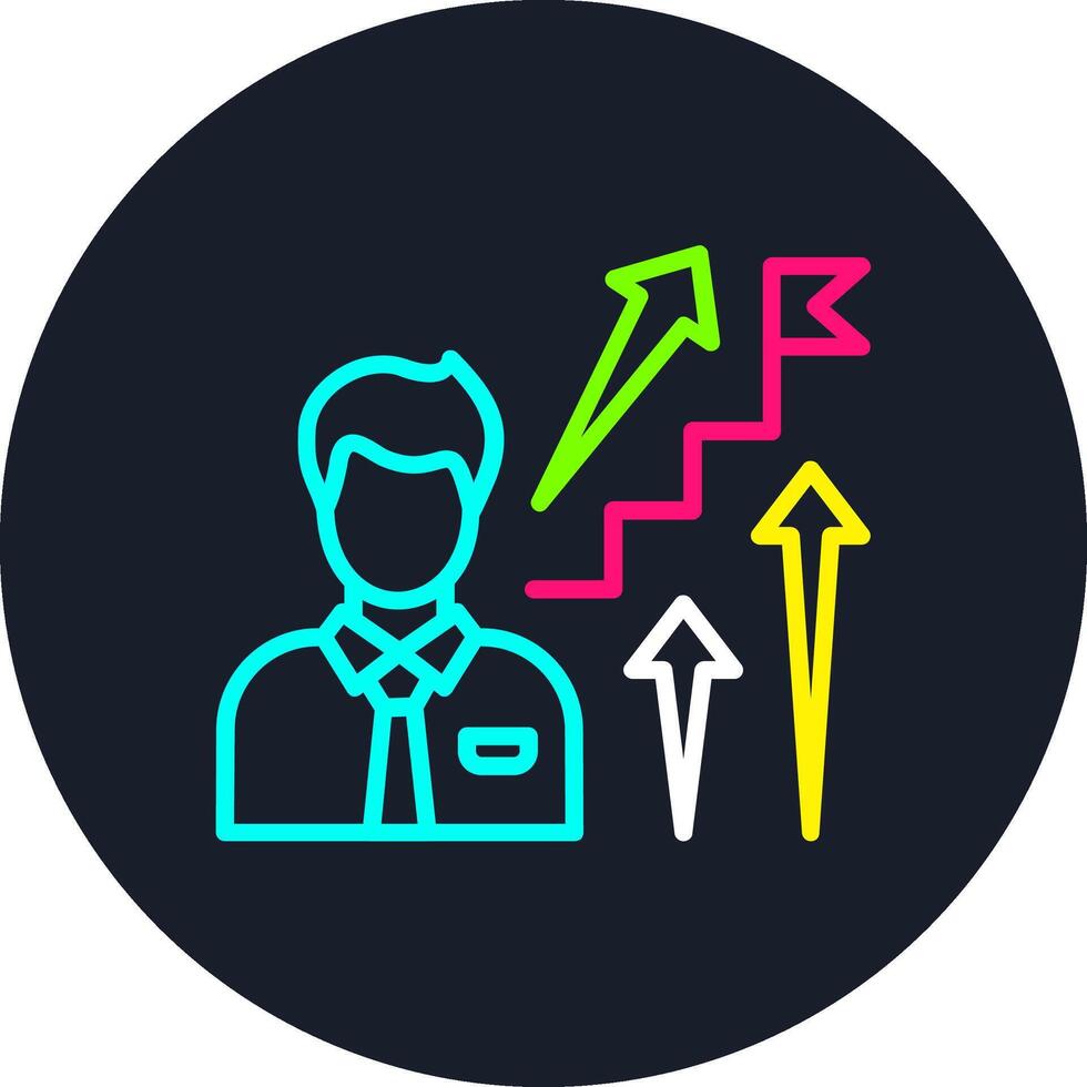 Career Path Line Multi Color Design vector