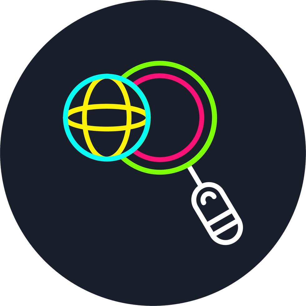 Global Research Line Multi Color Design vector
