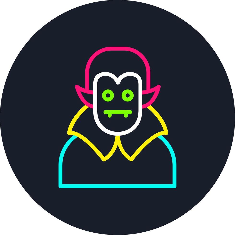 Dracula Line Multi Color Design vector
