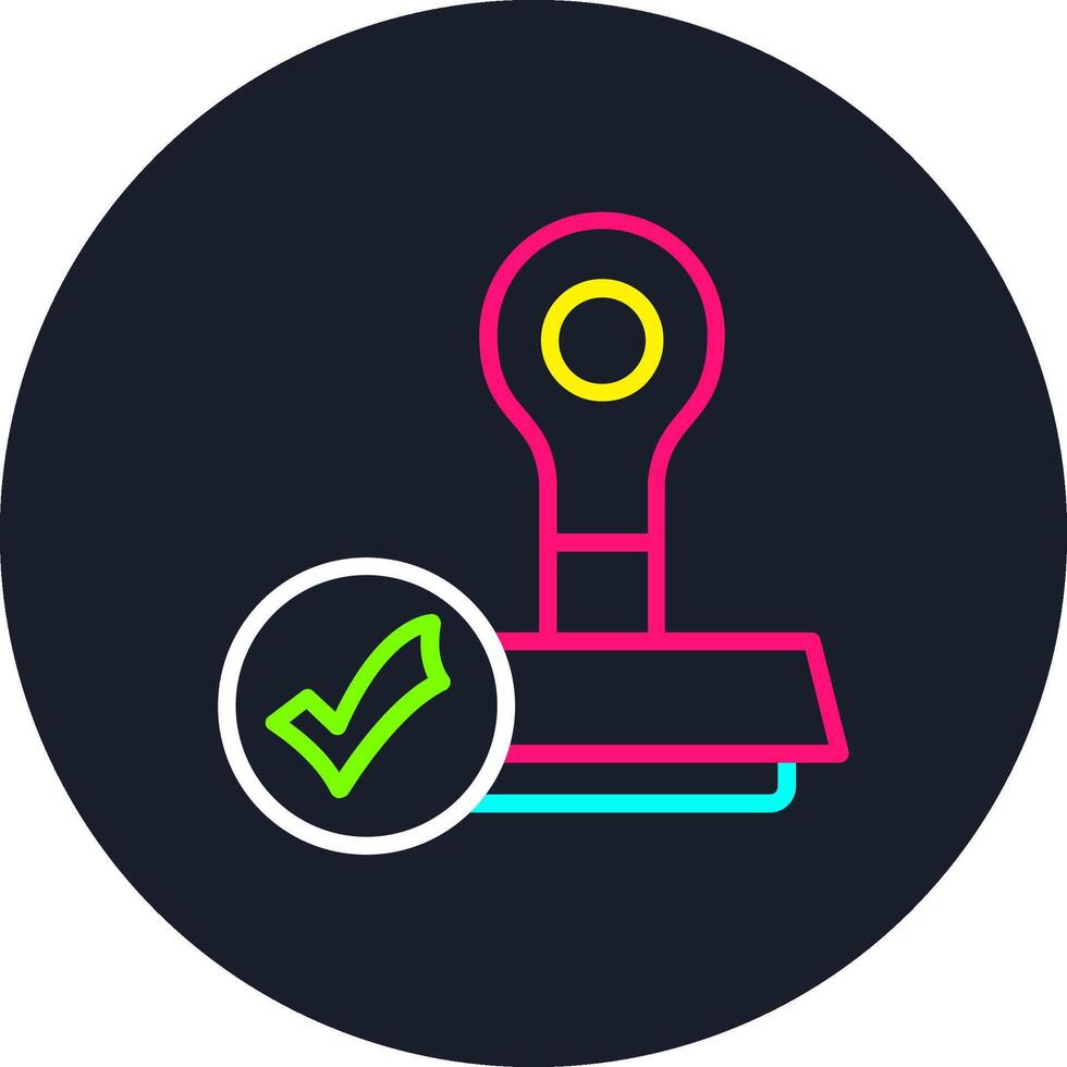 Validation Line Multi Color Design vector
