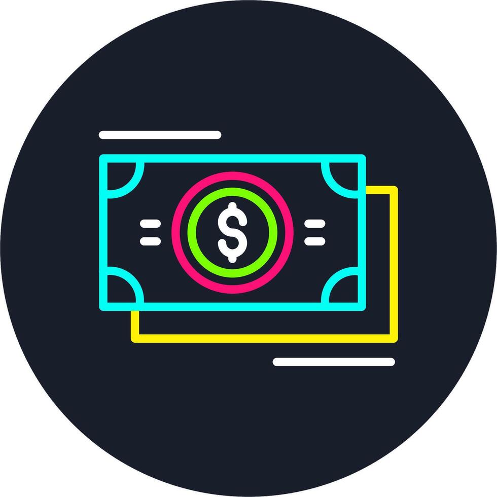 Dollar Line Multi Color Design vector