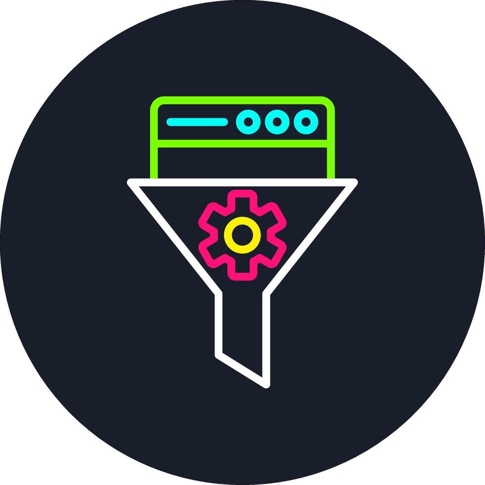 Filter Line Multi Color Design vector
