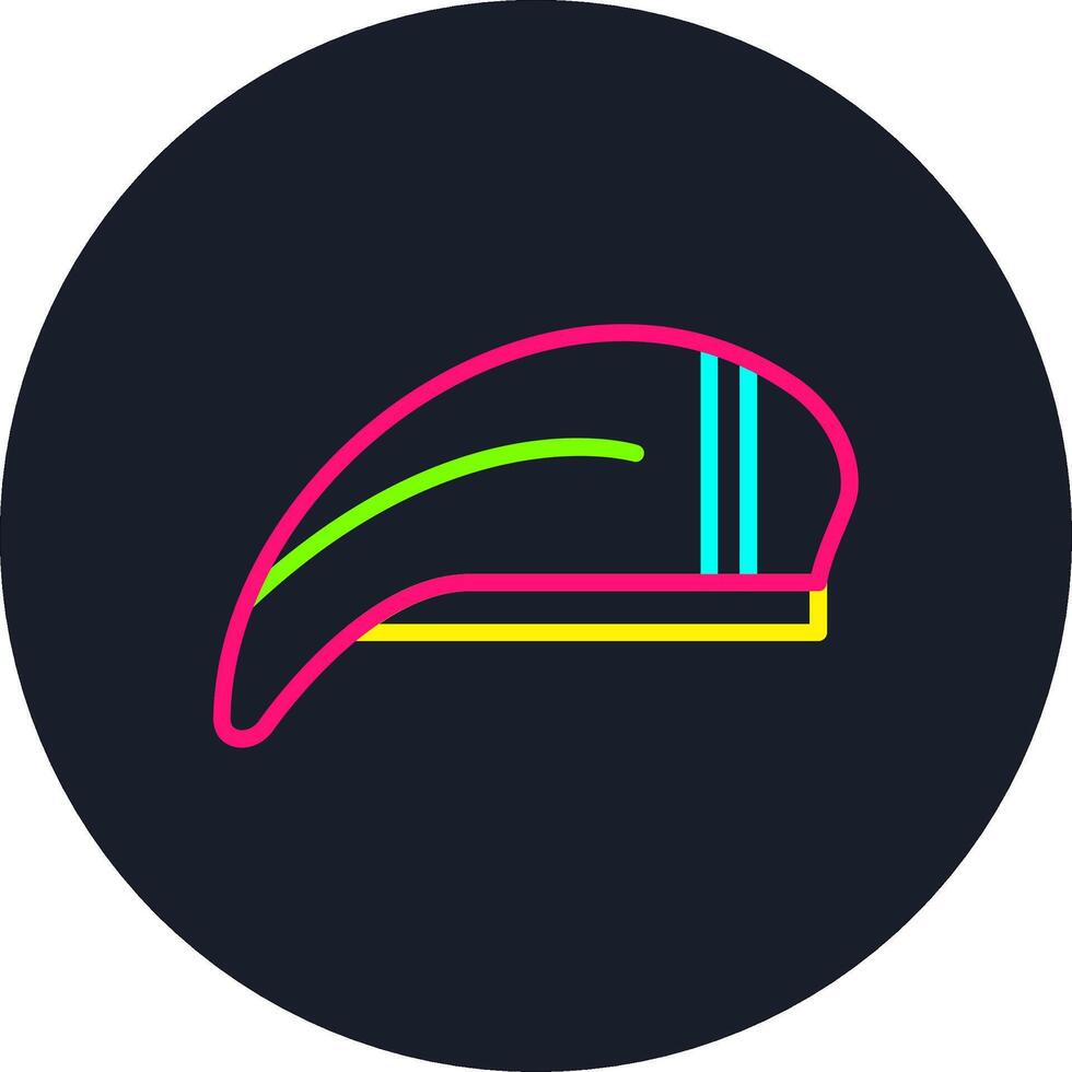 Beret Line Multi Color Design vector