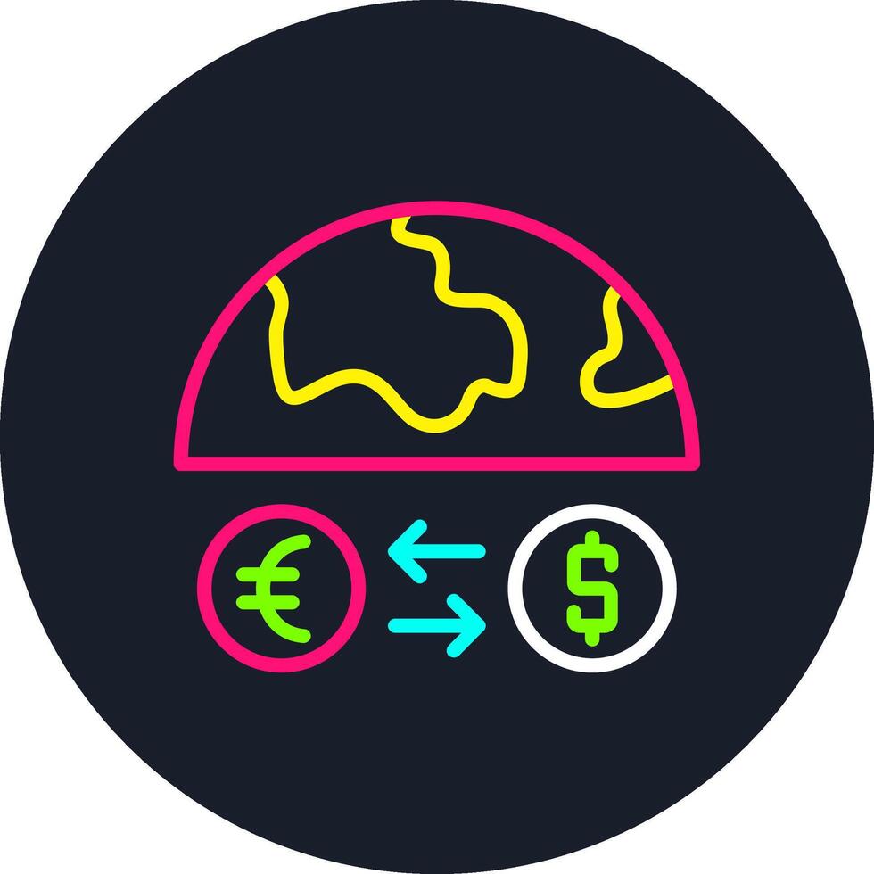 Exchange Rate Line Multi Color Design vector