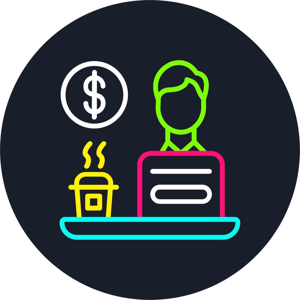 Freelance Line Multi Color Design vector