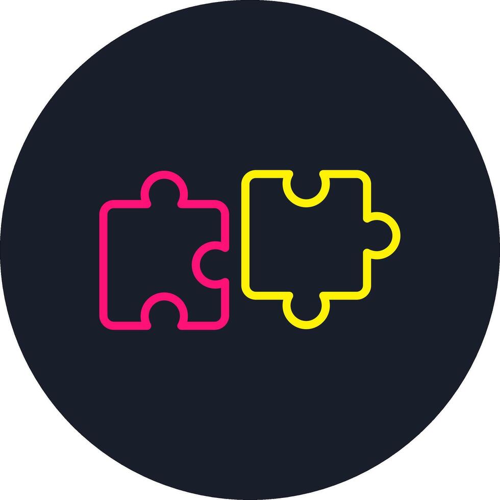 Puzzle Line Multi Color Design vector