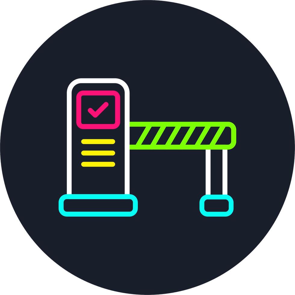Barrier Line Multi Color Design vector