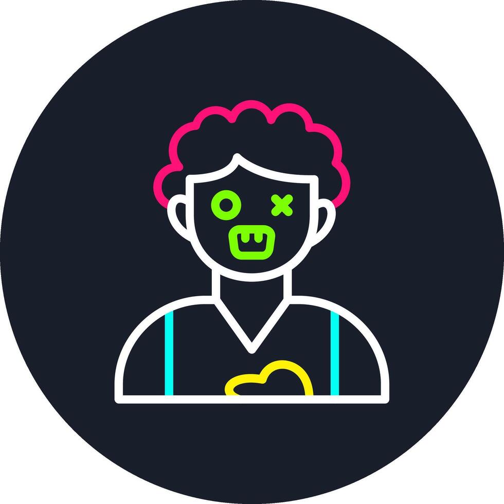 Zombie Line Multi Color Design vector