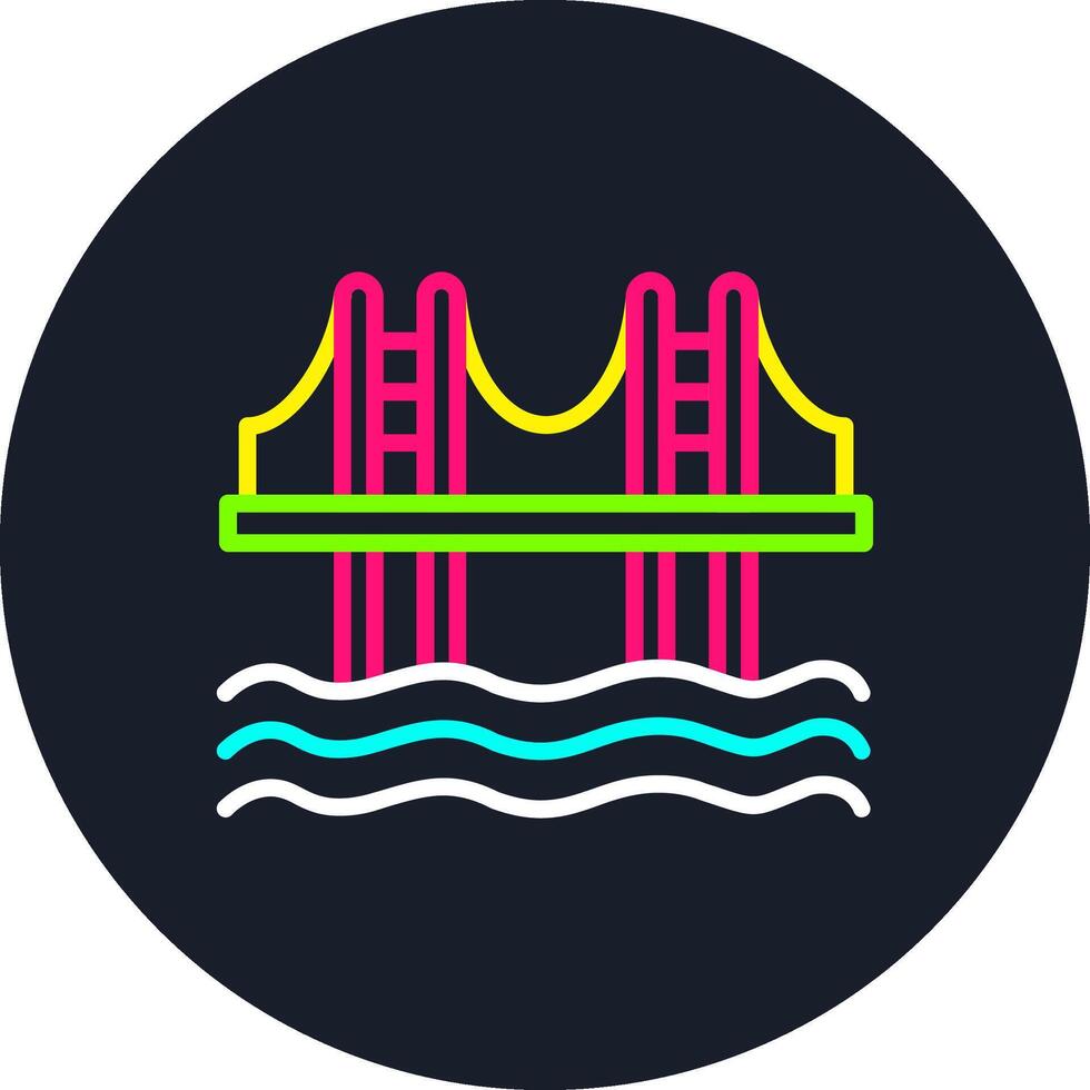 Bridge Line Multi Color Design vector