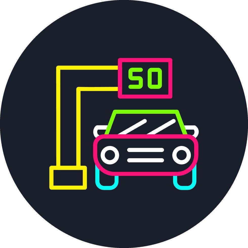 Traffic Camera Line Multi Color Design vector