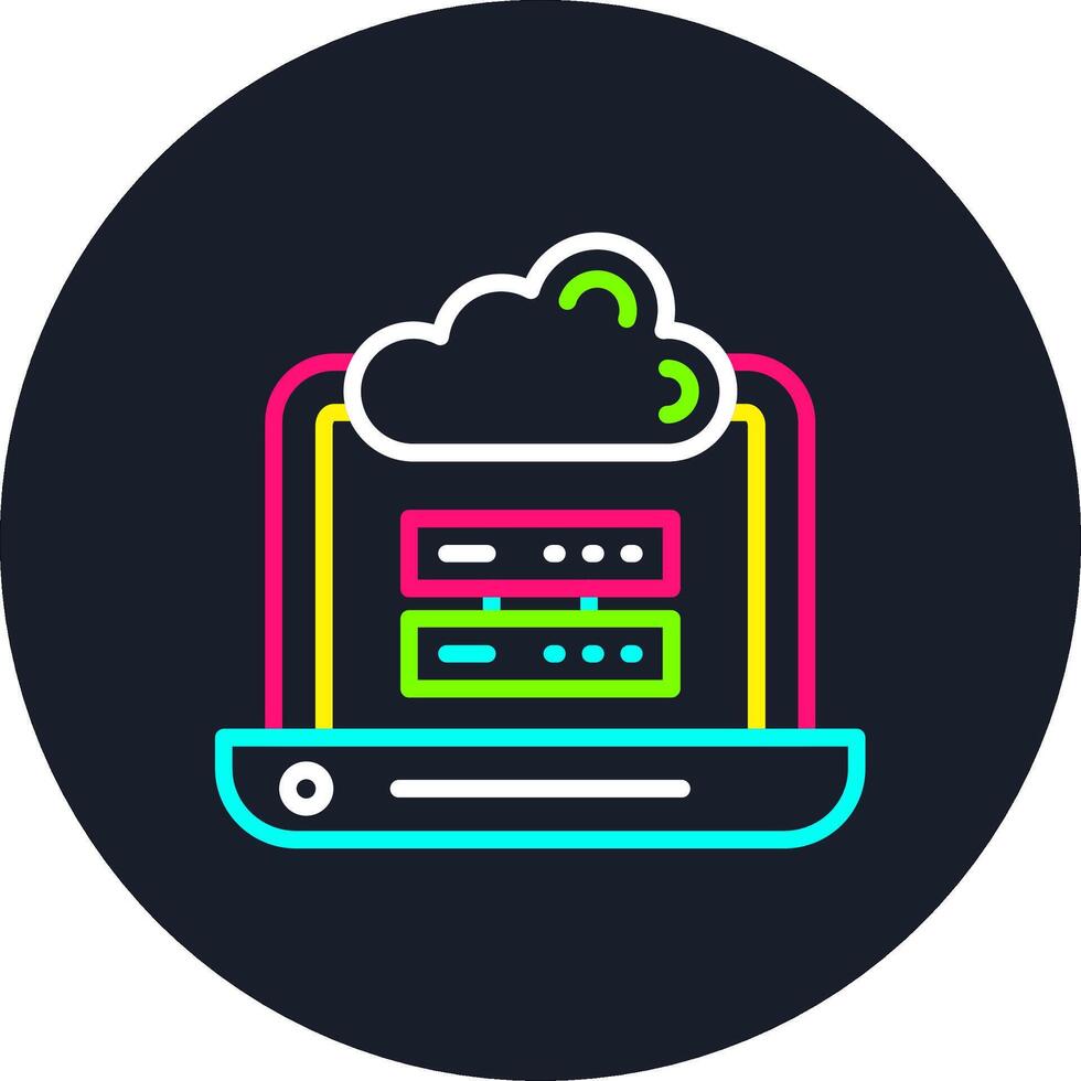 Hosting Line Multi Color Design vector