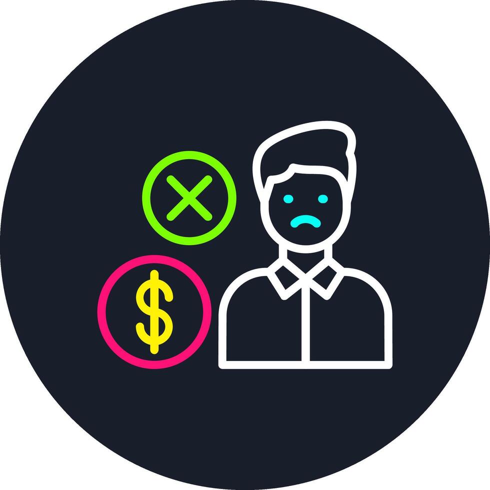 Poor Line Multi Color Design vector
