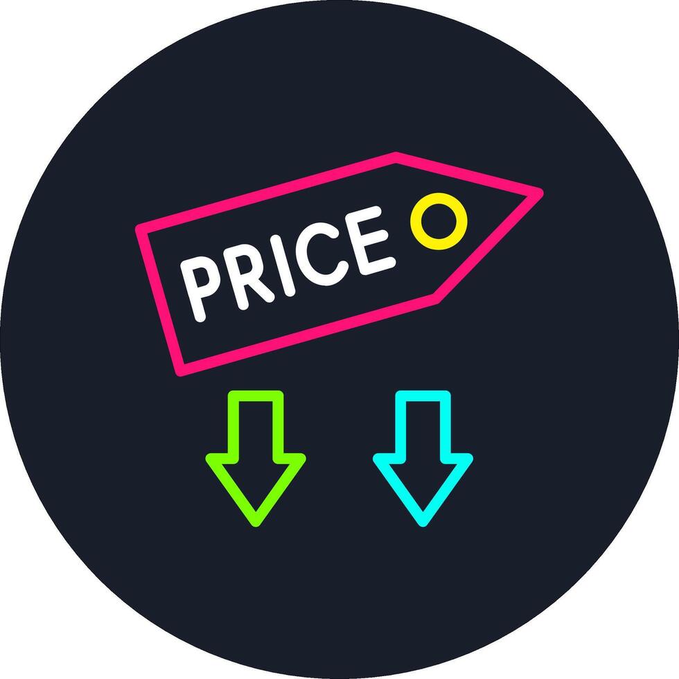 Low Price Line Multi Color Design vector