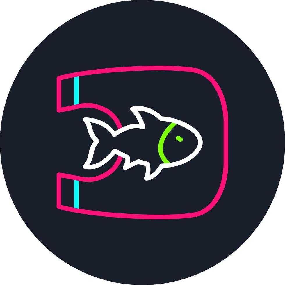 Fish Line Multi Color Design vector